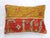 Coral Gold Early 20th Century Wool Antique Oushak Border Large Rug Pillow For Sale - Image 4 of 5