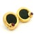 A striking pair of vintage earrings crafted in 18 karat yellow gold, each centered with a bronze coin set within a...