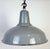 Metal British Industrial Grey Enamel Factory Pendant Lamp, 1960s For Sale - Image 7 of 17