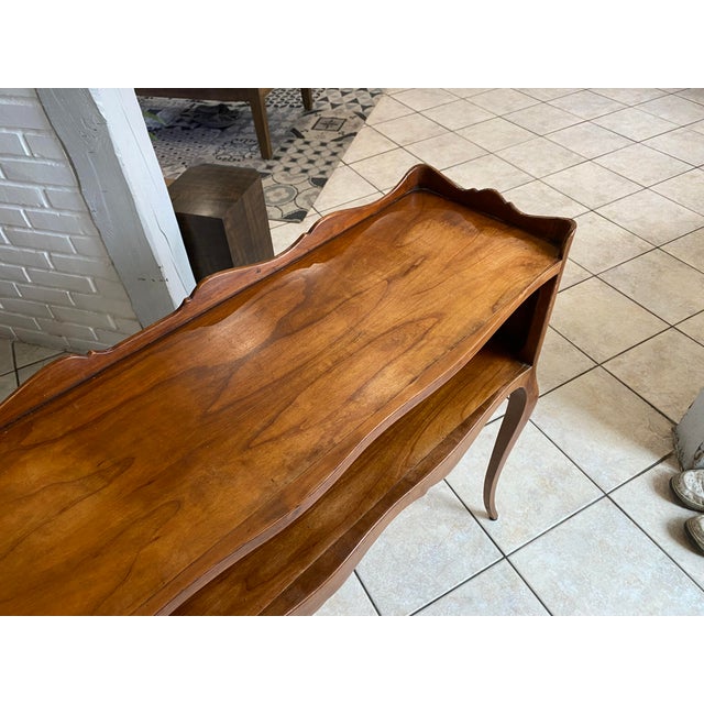 Louis XV Style Console Table in Cherrywood, 1950s For Sale - Image 6 of 18
