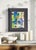 Original abstract painting by J. Kent Martin featuring layered cobalt, turquoise, green, and warm neutral tones in a...