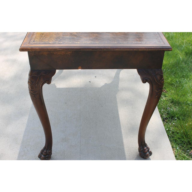 Antique Leather Top Claw Foot Writing Desk Chairish