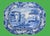 Large antique early 19th Century English Chinoiserie Spode blue & white platter. Fantastic antique platter many times...