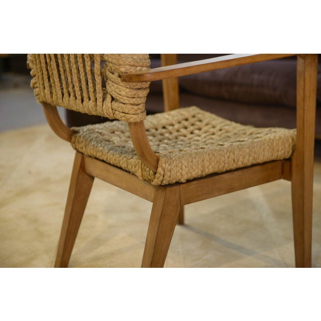 Beige Armchair by Adrien Audoux and Frida Minet for Vibo Vesoul, 1940s For Sale - Image 8 of 10