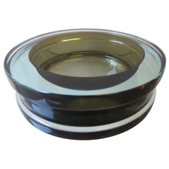 Large Murano Glass Bowl with a Play of Light from Cenedese, 1970s For Sale