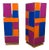Pedestals for Sculpture in Murano Glass and Golden Brass from Justfurnituress SRL, Set of 2 For Sale