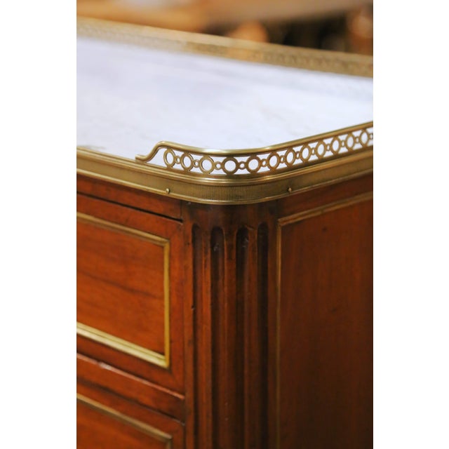Early 20th Century French Louis XVI Marble Top Chiffonier by A. Mailfert For Sale - Image 4 of 13