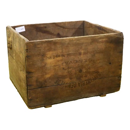 Raffineria Genovese Wooden Box with Original Writings For Sale