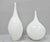 Decorative Modern White Bulbous Art Glass Vessel Vase by Lazy Susan - 2 Pc Set For Sale - Image 15 of 18