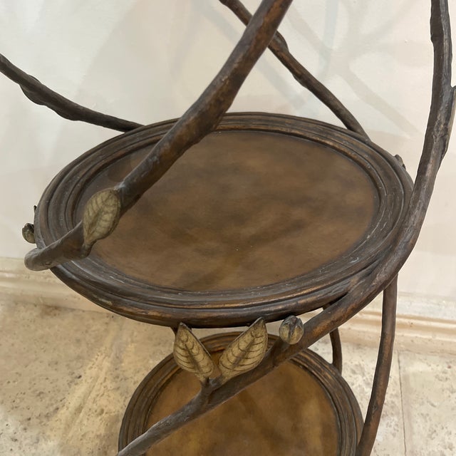 Three-Tiered Cast Iron Stand Pedestal For Sale - Image 4 of 10