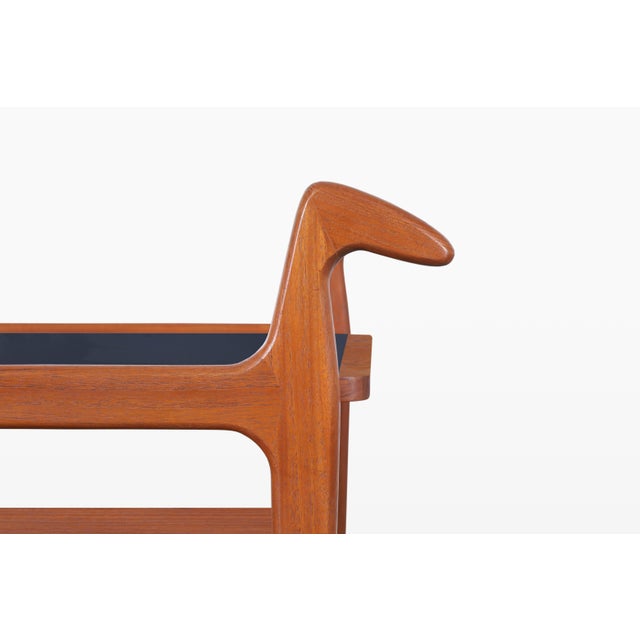 1960s Danish Modern Teak Extendable Bart Cart by Falster Mobelfabrik For Sale In Los Angeles - Image 6 of 15