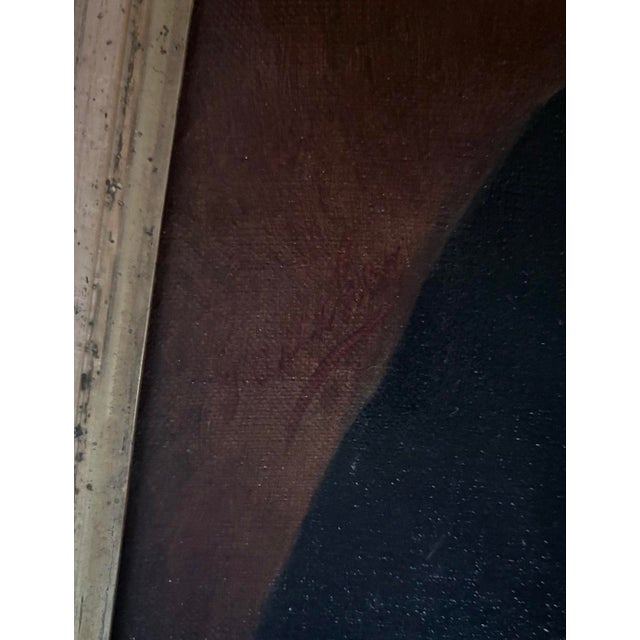 Late-18th Century Dutch School Portrait Oil on Canvas Painting For Sale - Image 4 of 18