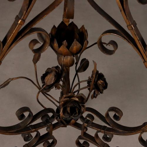 Italian Planter Tripod in Wrought Iron For Sale - Image 3 of 7