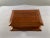 English 1970s Solid Teakwood Artisan Marquetry Letter Box For Sale - Image 3 of 13