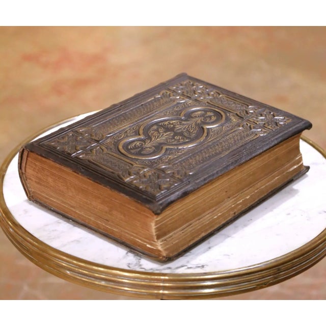 Mid 19th Century 19th Century English Victorian Illustrated National Family Bible With Gilt Pages For Sale - Image 5 of 11