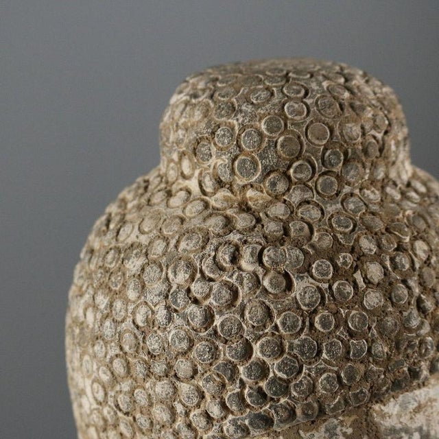 Stone Buddha Head with Acrylic Glass Base For Sale - Image 6 of 9
