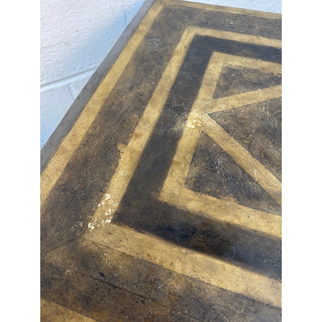 Metal Vintage Maitland-Smith Metal Geometric End Tables, Pair For Sale - Image 7 of 17