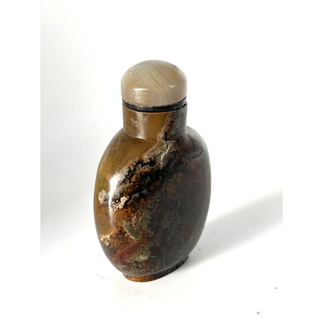 Vintage Multi Color Brecciated Jasper Snuff Bottle For Sale In Chicago - Image 6 of 11