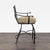 Wrought Iron Bar Stool With Upholstered Seat For Sale - Image 4 of 8
