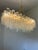 Mid-Century Modern Luxury Italian Rectangular "Square ” Murano Glass Gold Chandelier by Simoeng For Sale - Image 3 of 8