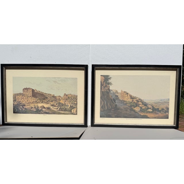 Early 20th Century Edward Dodwell Prints of Ancient Mycenae and Tiryns, Greece, Framed in Museum Glass - a Pair For Sale - Image 18 of 18