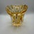 Mid-Century Modern Vintage Teleflora Champagne Gold Art Glass Vase Waterfall Tulip Hand Blown For Sale - Image 3 of 11