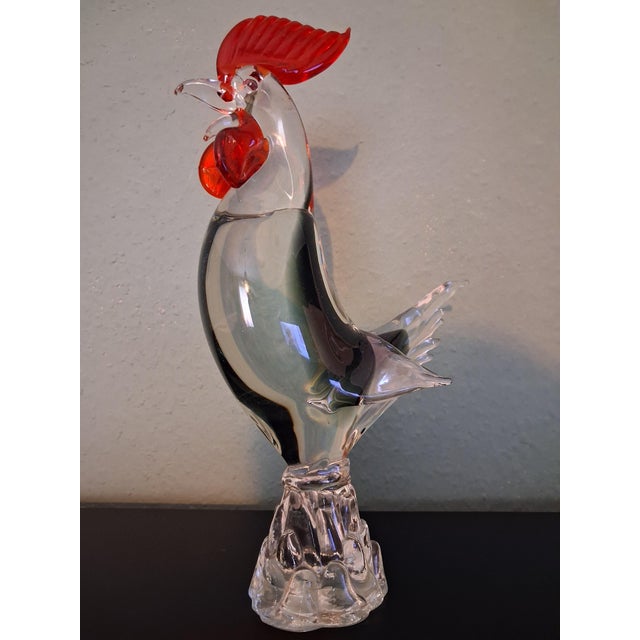 Large Murano Rooster from Made Murano Glass For Sale - Image 3 of 9