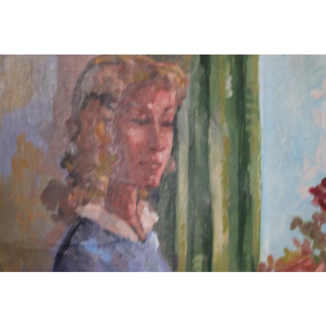 Bendt Lauritzen, Woman with Flowers, 1960s, Oil on Canvas, Framed For Sale - Image 4 of 18
