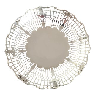 Mid-Century Sterling Silver Pierced Pedestal Bowl from Viners LTD, Sheffield, 1962 For Sale