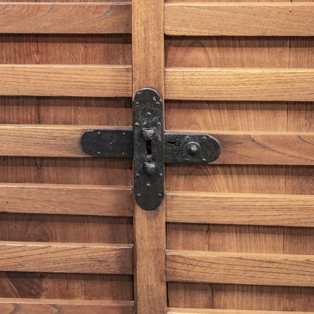Wood Antique Japanese Cedar & Elm Goshu Mizuya Kitchen Chest For Sale - Image 7 of 11