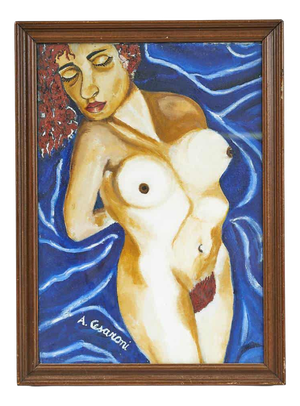 A. Cesaroni, Female Nude Figure, 2000s, Oil on Canvas