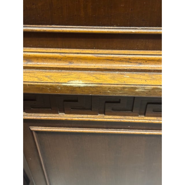 Vintage Thomasville Greek Key Armoire in the Hollywood Regency Style, C. 1970s For Sale - Image 15 of 18