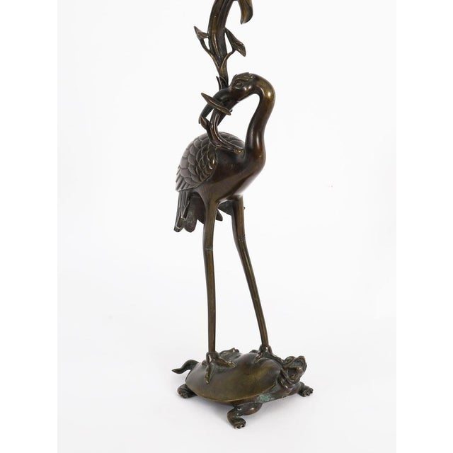 Antique Japanese Bronze Pricket Candlesticks, 19th Century, Set of 2 For Sale - Image 5 of 18