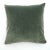 FirmaMenta Italian Damask Velvet Forest Green and Gray Leaf Pillow For Sale - Image 4 of 5