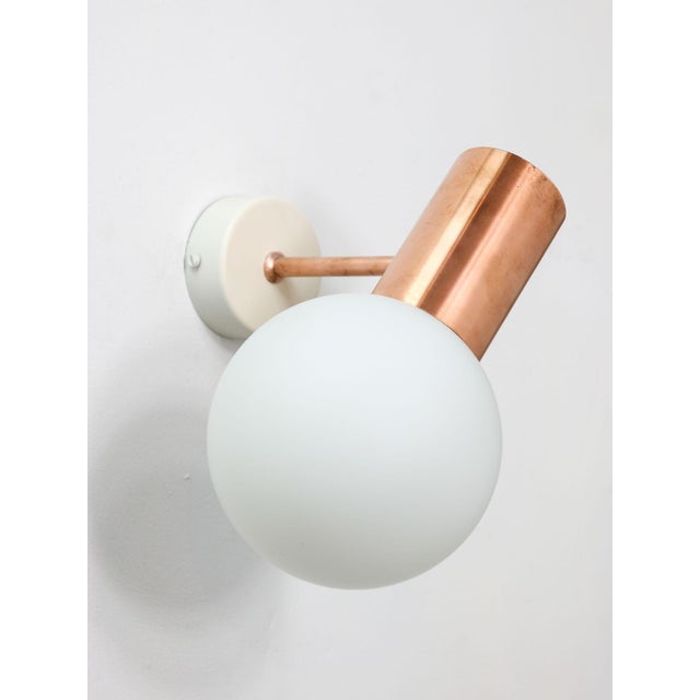 Vintage Italian Copper Wall Lamp For Sale - Image 5 of 12