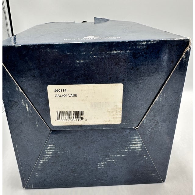 Glass 1990s Royal Copenhagen "Galaxi" Heavy Crystal Vase by Allan Scharff for Holmegaard For Sale - Image 7 of 7