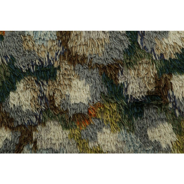 1960s Vintage Swedish Rug With Polychromatic Geometric Pattern | Rug & Kilim For Sale - Image 5 of 8