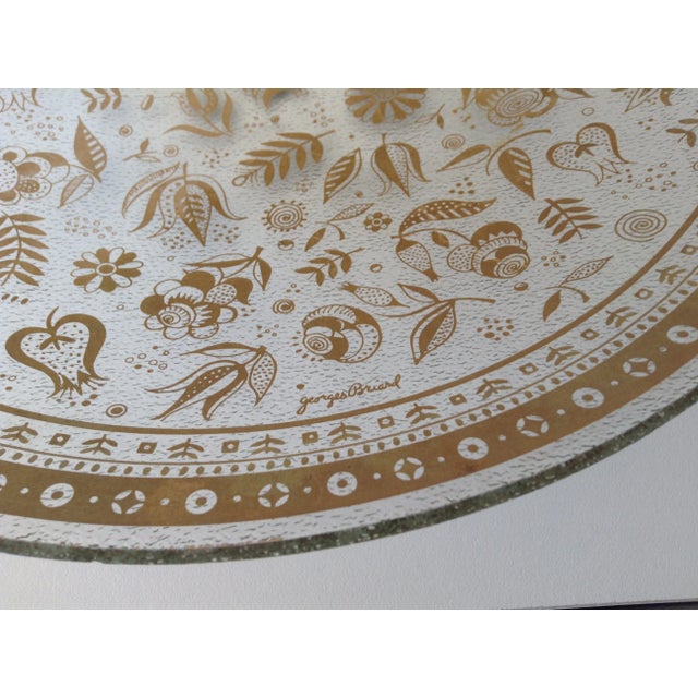 Mid-Century C.1960's George Briard Vintage Display Center Bowl With Gold Details For Sale In West Palm - Image 6 of 6
