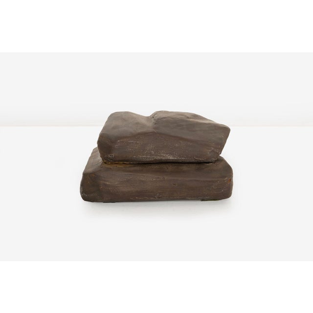 Plastic 1960s Paul Evans Sculpted Bronze Resin Hinged Box For Sale - Image 7 of 13