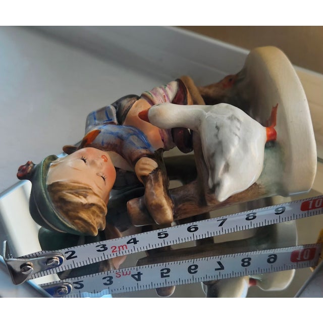 1950s Vintage Goebel Hummel “Barnyard Hero” #195 2/0 Tmk2 – Boy With Goose German Porcelain Figurine For Sale - Image 5 of 5
