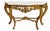 Louis XV Rococo Style Carved Giltwood Console Table with Marble Top, 1940s For Sale