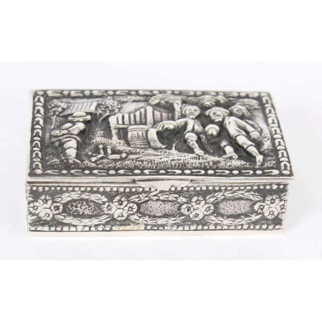 Antique Spanish Sterling Silver Snuff Box, 1900s For Sale - Image 5 of 14
