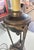 Metal Vintage Neoclassical Black & Brass Tripod Table Lamp With Pinecone Finial For Sale - Image 7 of 9