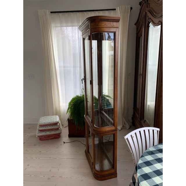 French Petite Curved Glass Curio Pulaski French Empire Style For Sale - Image 3 of 12