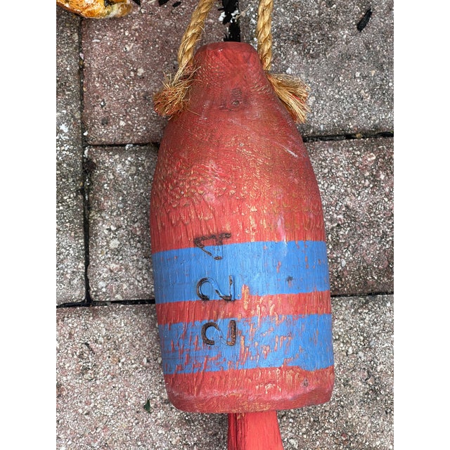 Coastal Antique Cape Code Lobster Buoy For Sale - Image 3 of 3