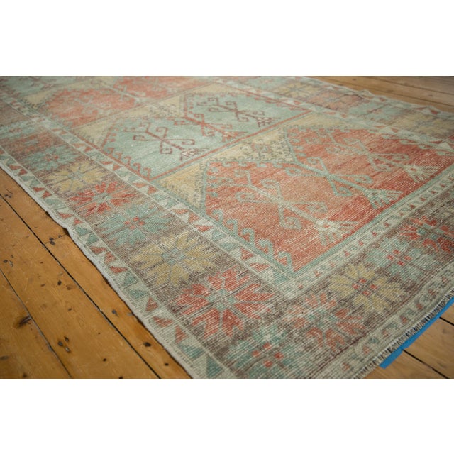 Old New House Vintage Distressed Oushak Rug Runner - 5'6" x 11'10" For Sale - Image 4 of 12