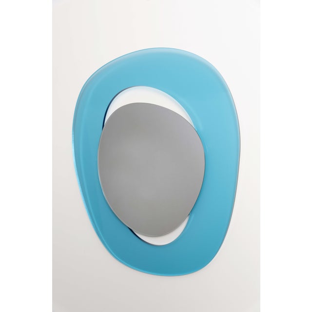 Early 21st Century Handcrafted Soul Me Concept Mirror in Translucent Blue by Laura Gaiteiro For Sale - Image 5 of 12