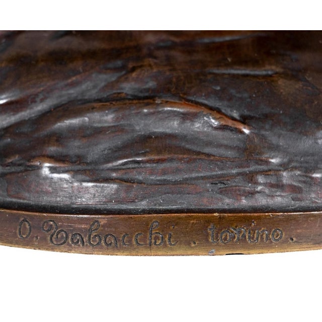 Odoardo Tabacchi "La Taffolina" Patinated Bronze For Sale - Image 4 of 4