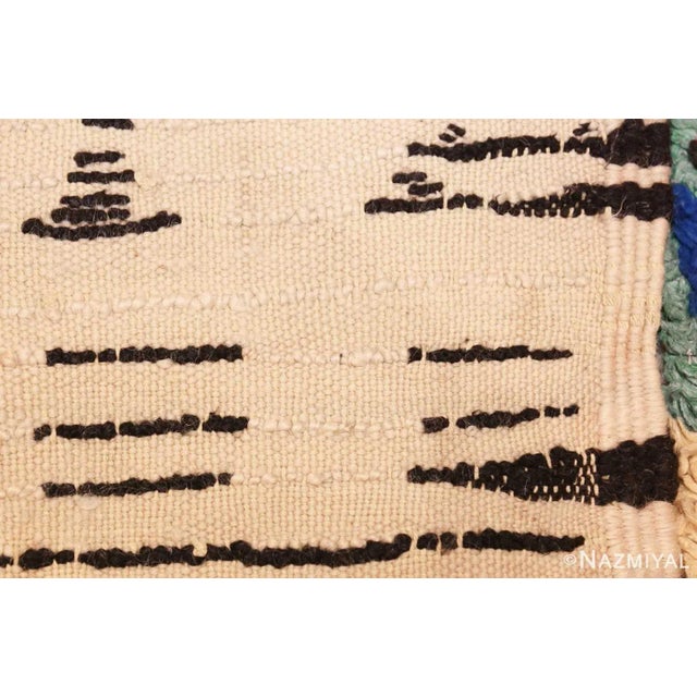 Nazmiyal Collection Square Vintage Moroccan Boucherouite Rug For Sale - Image 4 of 7