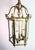 Antique Brass Hexagon Beveled Glass Hall Lantern, Late 1800 - Early 1900 For Sale - Image 9 of 13